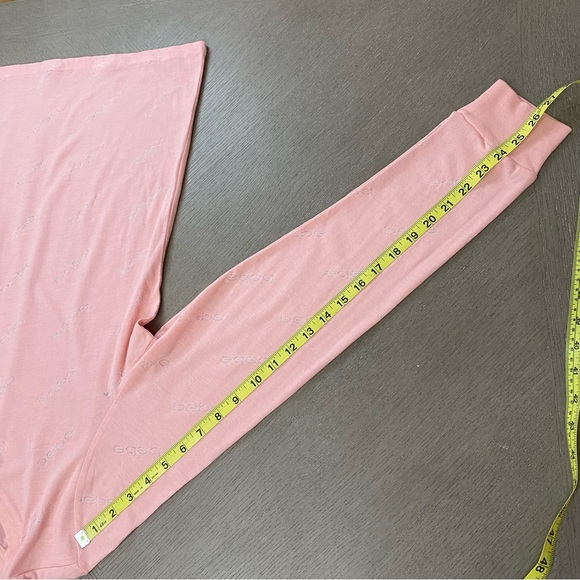 NWT Bebe Sport Burnout Women’s Large Rose Cloud Long Sleeve Tee - Picture 4 of 12